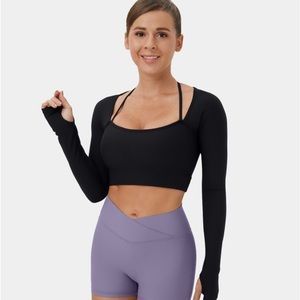 Halara Ribbed Halter Crop Top!